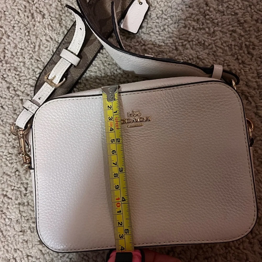 Coach Pebbled Leather White Crossbody Bag - Picture 5 of 7